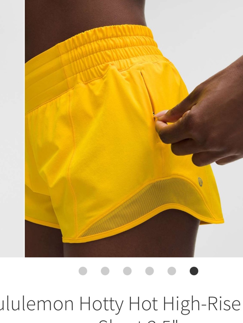 Lululemon Hotty Hot High-Rise Lined Short 2.5"
Maize Yellow NWT size 6